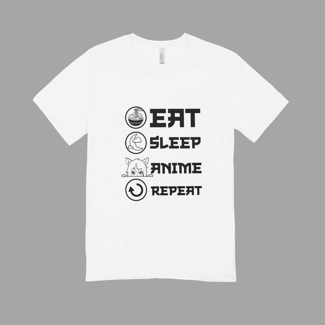 Anime Lovers' Custom HTV Printed T-Shirt – Available in Multiple Colors and Sizes