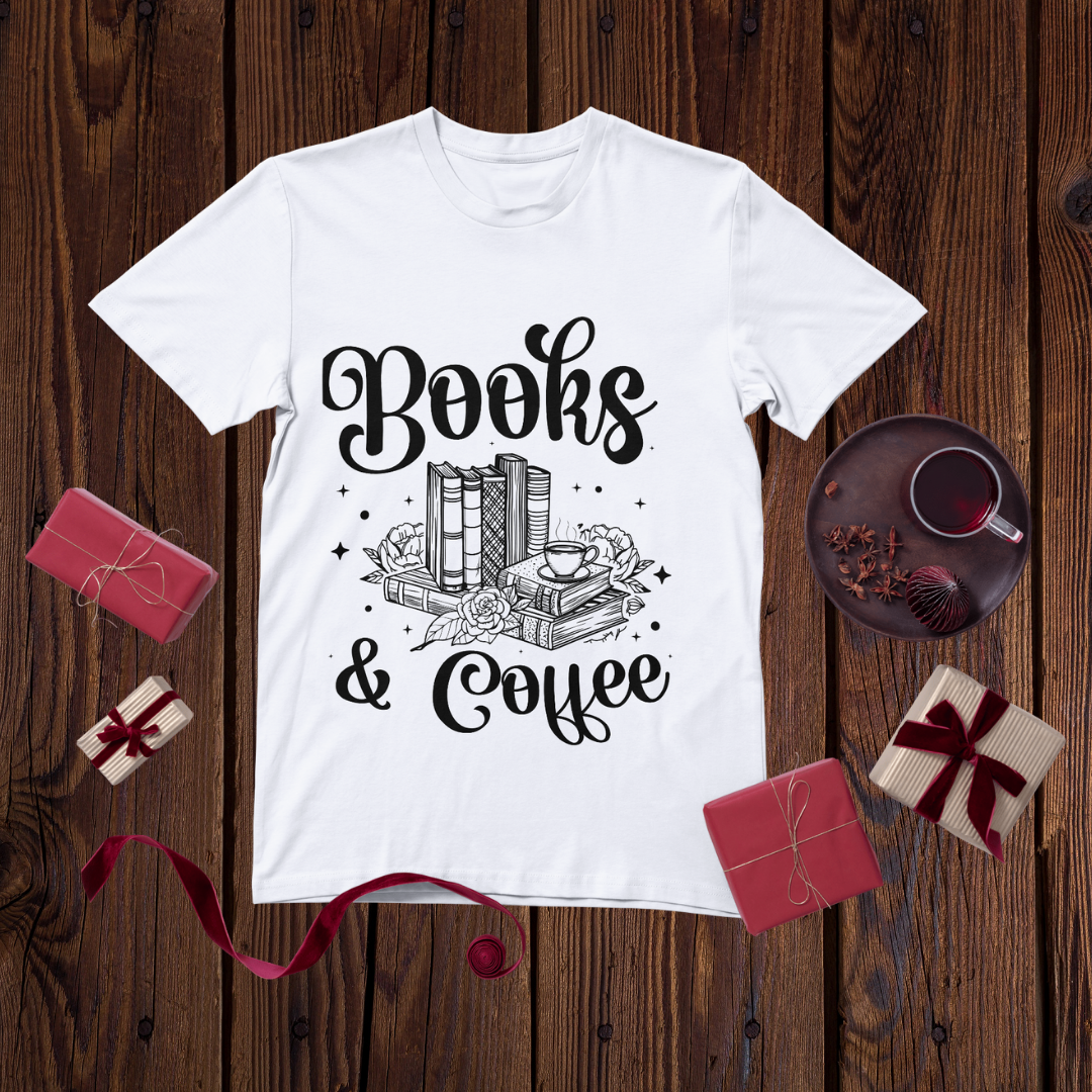 π Novel Brews T-Shirt β Books & Coffee Edition βοΈ