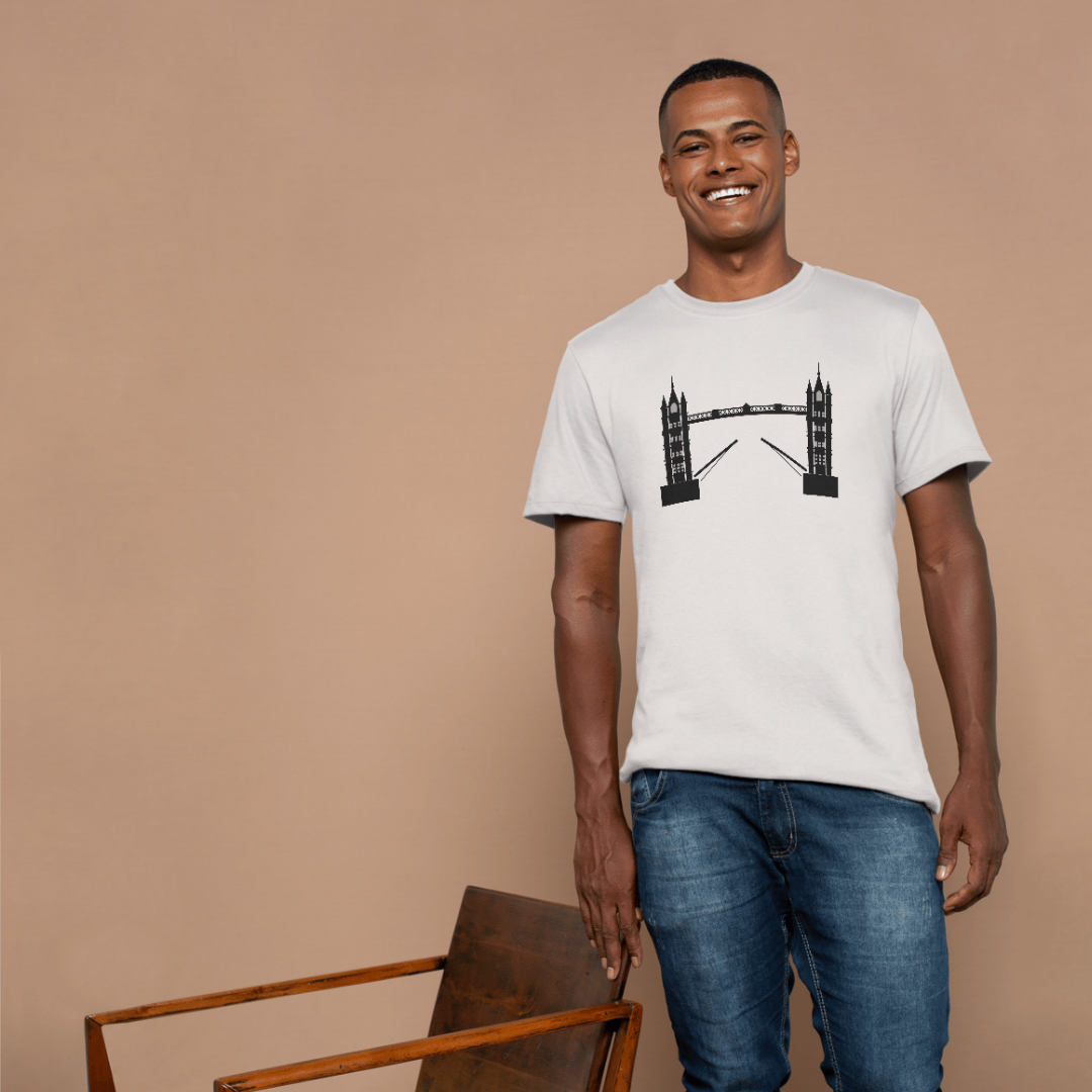 "London Bridge Majesty Tee β Iconic HTV Printed T-Shirt"