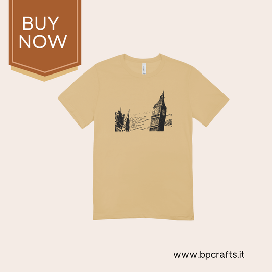 "Big Ben Timeless Tee – Iconic HTV Printed British Landmark T-Shirt"