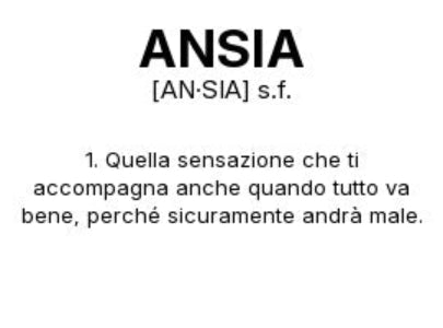 Tazza “ANSIA” – Definizione Ironica in Stile Dizionario