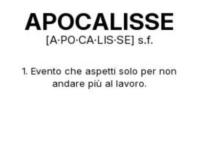Tazza “APOCALISSE” – Definizione Ironica in Stile Dizionario