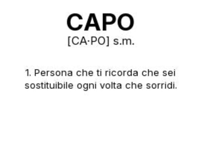 Tazza “CAPO” – Definizione Ironica in Stile Dizionario
