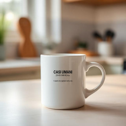 Tazza “CASI UMANI” – Definizione Ironica in Stile Dizionario