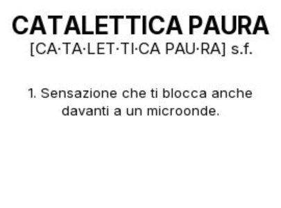 Tazza “CATALETTICA PAURA” – Definizione Ironica in Stile Dizionario
