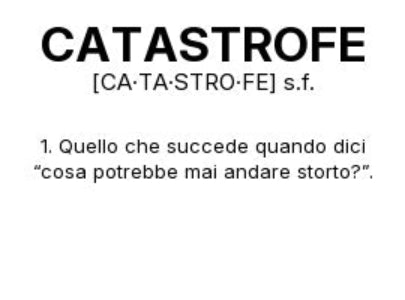 Tazza “CATASTROFE” – Definizione Ironica in Stile Dizionario