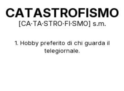 Tazza “CATASTROFISMO” – Definizione Ironica in Stile Dizionario