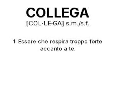Tazza “COLLEGA” – Definizione Ironica in Stile Dizionario