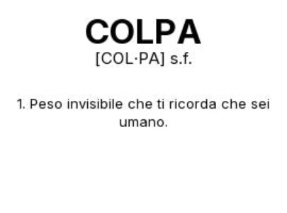 Tazza “COLPA” – Definizione Ironica in Stile Dizionario