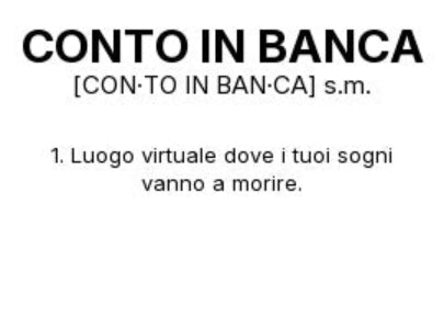 Tazza “CONTO IN BANCA” – Definizione Ironica in Stile Dizionario