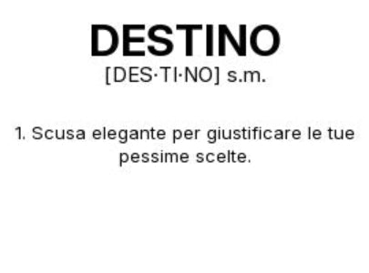 Tazza “DESTINO” – Definizione Ironica in Stile Dizionario