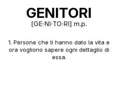 Tazza “GENITORI” – Definizione Ironica in Stile Dizionario