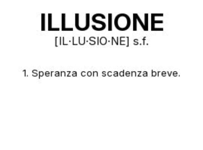 Tazza “ILLUSIONE” – Definizione Ironica in Stile Dizionario