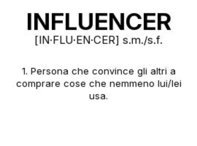 Tazza “INFLUENCER” – Definizione Ironica in Stile Dizionario