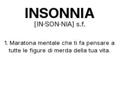 Tazza “INSONNIA” – Definizione Ironica in Stile Dizionario