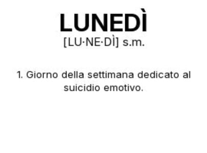 Tazza “LUNEDÌ” – Definizione Ironica in Stile Dizionario