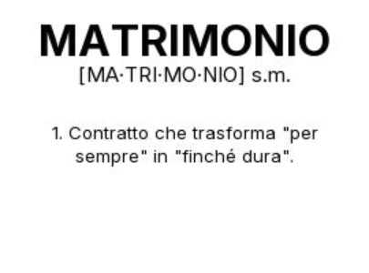 Tazza “MATRIMONIO” – Definizione Ironica in Stile Dizionario