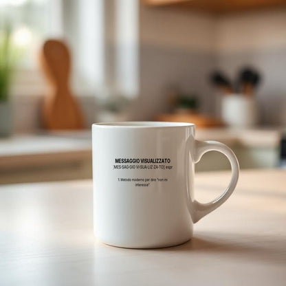 Tazza “MESSAGGIO VISUALIZZATO” – Definizione Ironica in Stile Dizionario