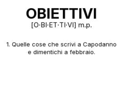 Tazza “OBIETTIVI” – Definizione Ironica in Stile Dizionario