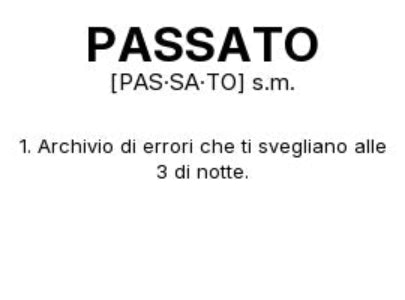 Tazza “PASSATO” – Definizione Ironica in Stile Dizionario