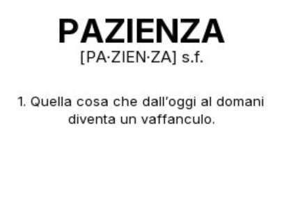 Tazza “PAZIENZA” – Definizione Ironica in Stile Dizionario