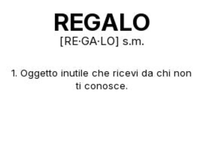 Tazza “REGALO” – Definizione Ironica in Stile Dizionario