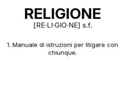 Tazza “RELIGIONE” – Definizione Ironica in Stile Dizionario
