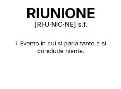 Tazza “RIUNIONE” – Definizione Ironica in Stile Dizionario