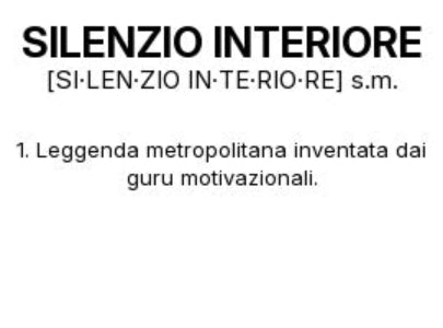 Tazza “SILENZIO INTERIORE” – Definizione Ironica in Stile Dizionario