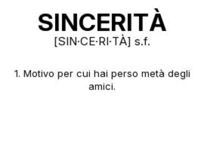 Tazza “SINCERITÀ” – Definizione Ironica in Stile Dizionario