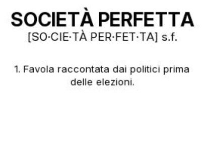 Tazza “SOCIETÀ PERFETTA” – Definizione Ironica in Stile Dizionario