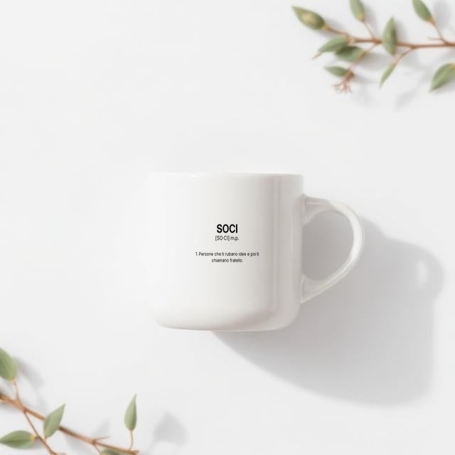 Tazza “SOCI” – Definizione Ironica in Stile Dizionario
