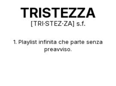 Tazza “TRISTEZZA” – Definizione Ironica in Stile Dizionario