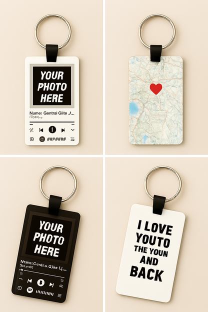 Portachiavi Personalizzato Spotify — Rettangolare (6cm × 4cm)