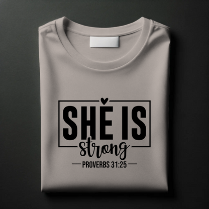 She is Strong, Salty | Empowering Christian Women’s T-Shirt