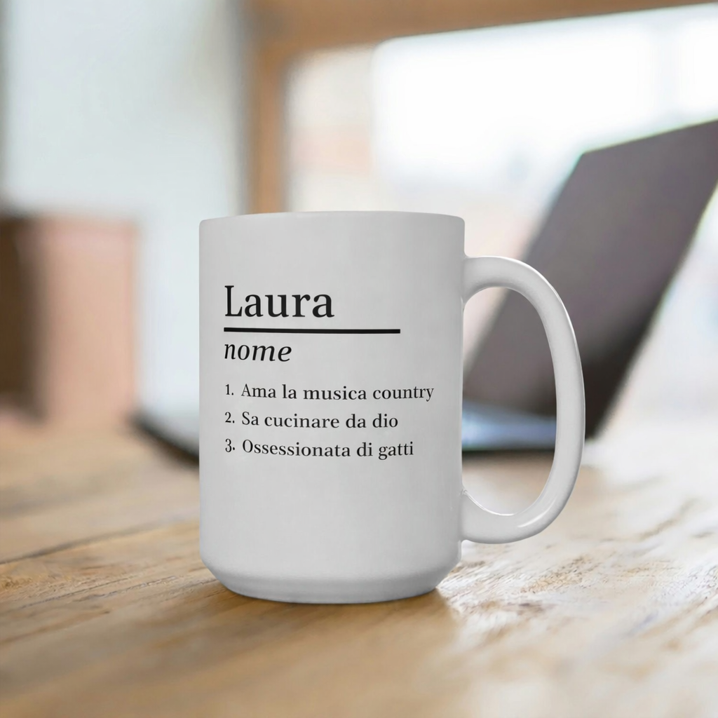 Tazza Personalizzabile in Ceramica – “Definizione Nome”