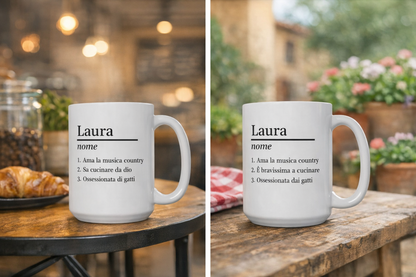 Tazza Personalizzabile in Ceramica – “Definizione Nome”