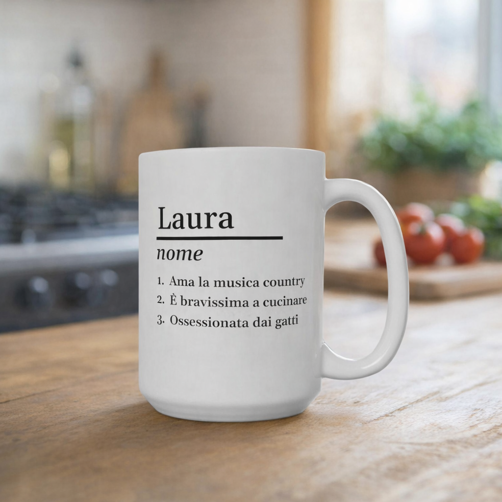 Tazza Personalizzabile in Ceramica – “Definizione Nome”